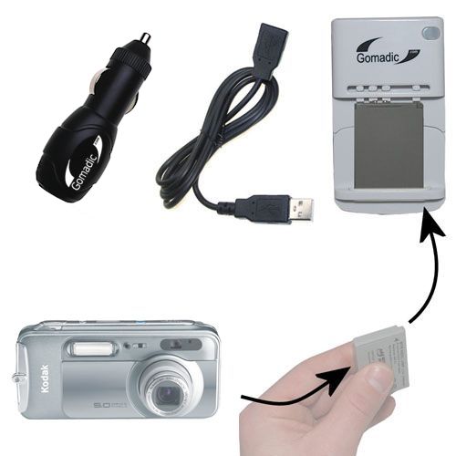 Lithium Battery Fast Charger compatible with the Kodak LS753 L743 L755