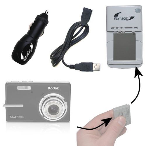Lithium Battery Fast Charger compatible with the Kodak M1073 IS