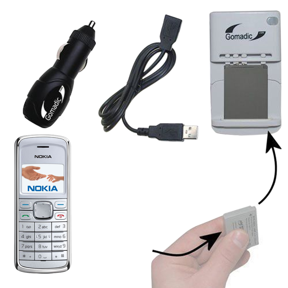 Lithium Battery Fast Charger compatible with the Nokia 2135 2320 2330