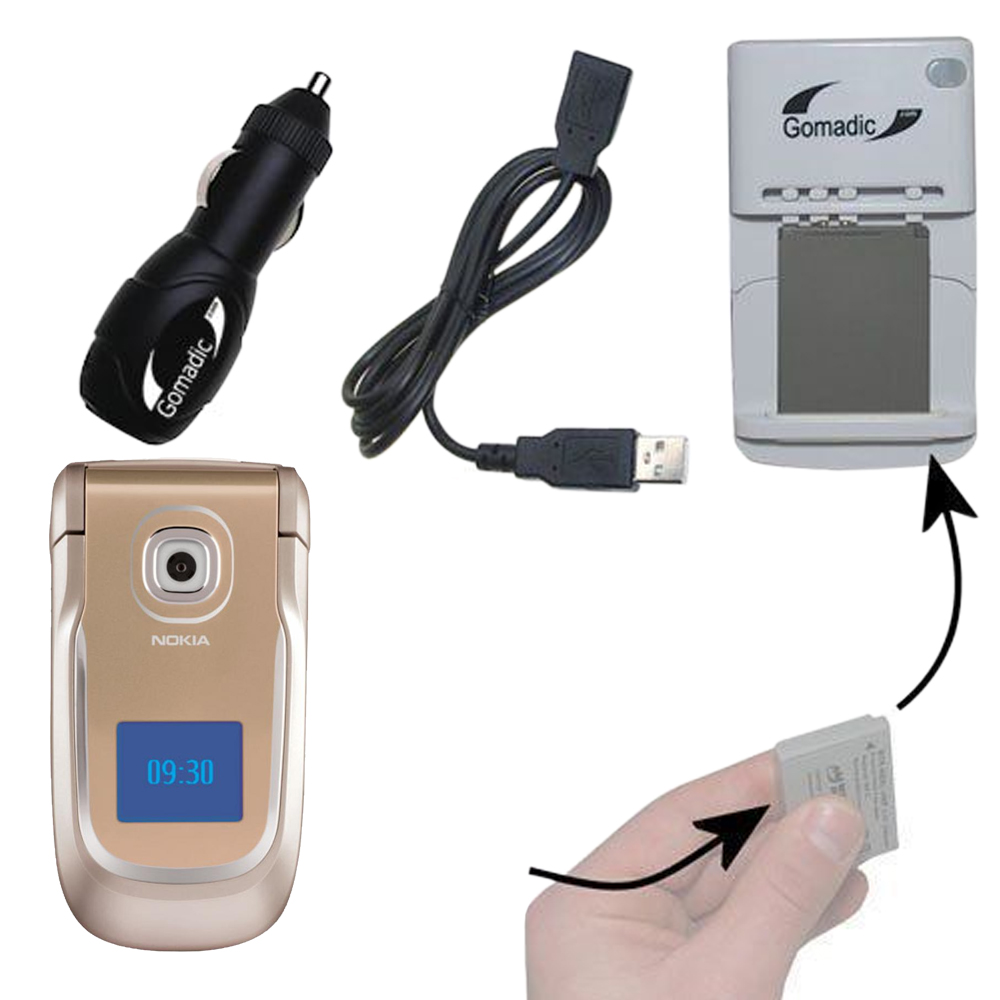 Lithium Battery Fast Charger compatible with the Nokia 2720 2760