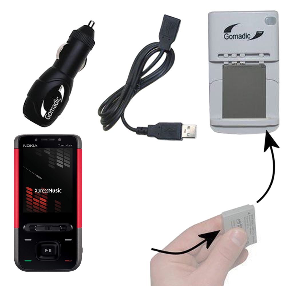 Lithium Battery Fast Charger compatible with the Nokia 5610 5800