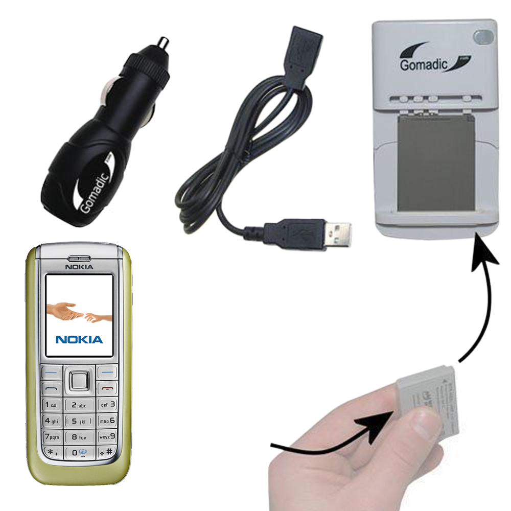 Lithium Battery Fast Charger compatible with the Nokia 6070 6085 6086