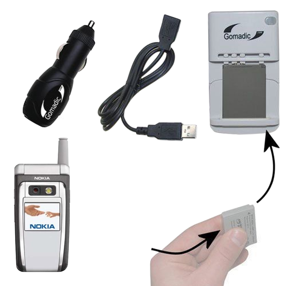 Lithium Battery Fast Charger compatible with the Nokia 6155i 6165i