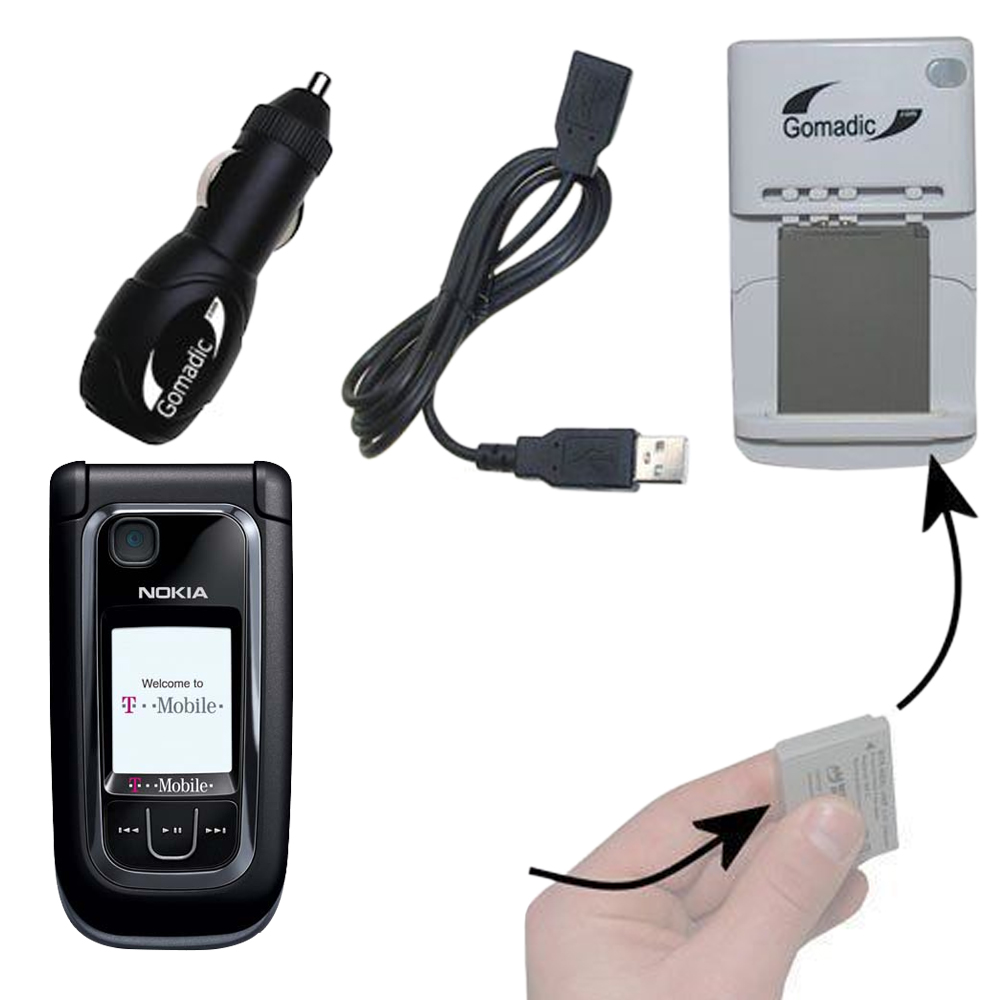Lithium Battery Fast Charger compatible with the Nokia 6263 6265i 6282