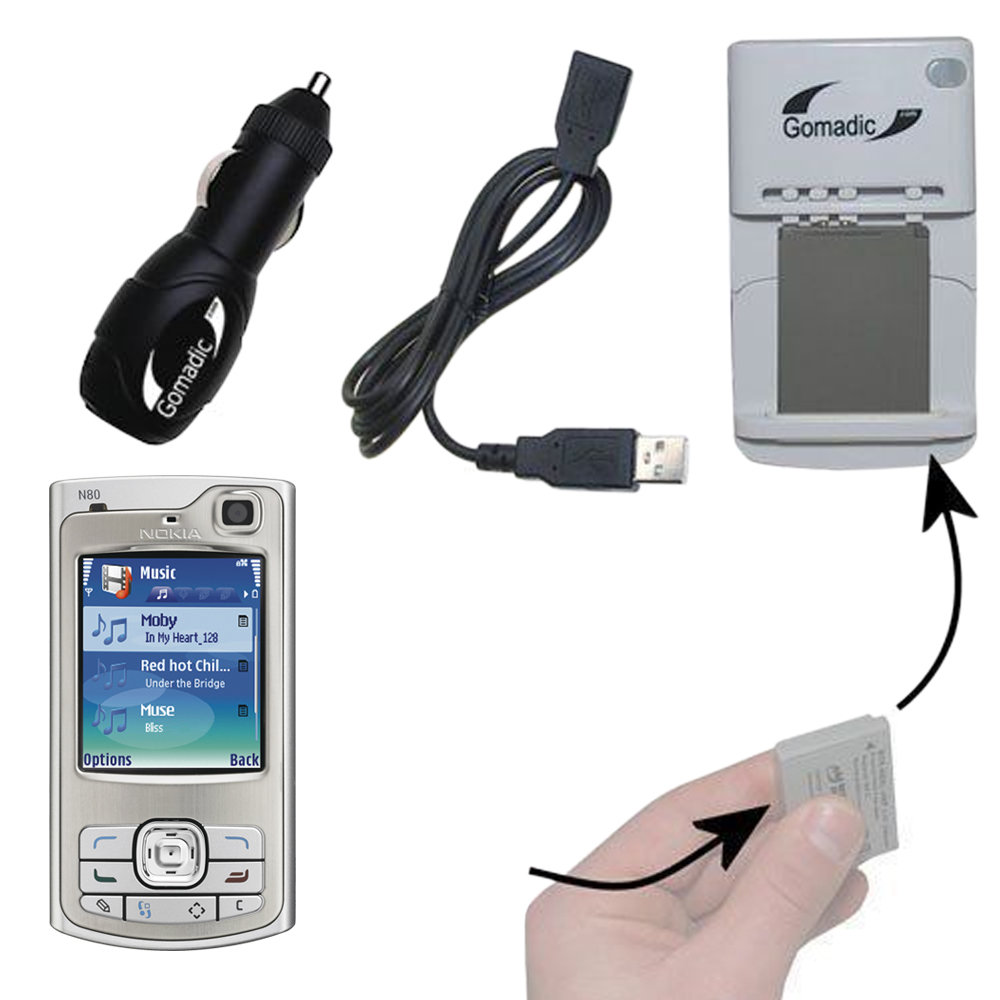 Lithium Battery Fast Charger compatible with the Nokia E80 E81
