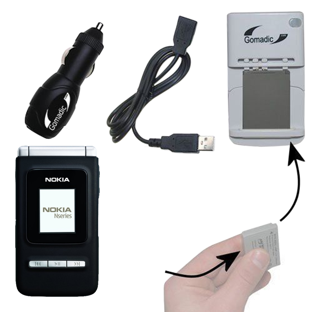 Lithium Battery Fast Charger compatible with the Nokia N75 N79