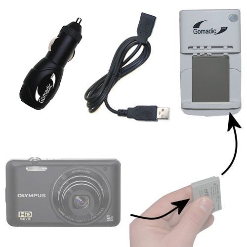 Lithium Battery Fast Charger compatible with the Olympus VG-140
