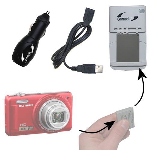 Lithium Battery Fast Charger compatible with the Olympus VR-310