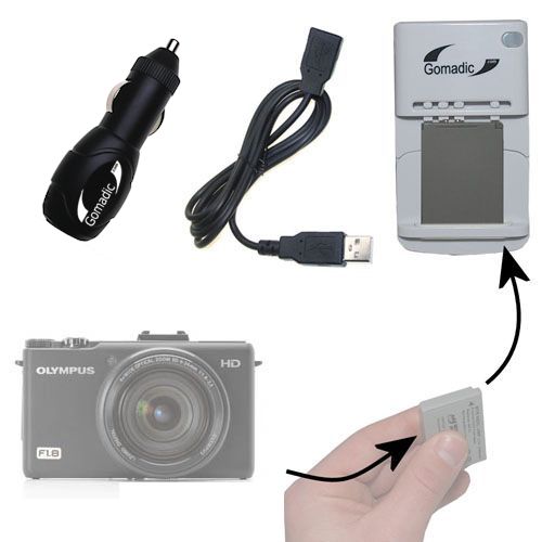 Lithium Battery Fast Charger compatible with the Olympus XZ-1