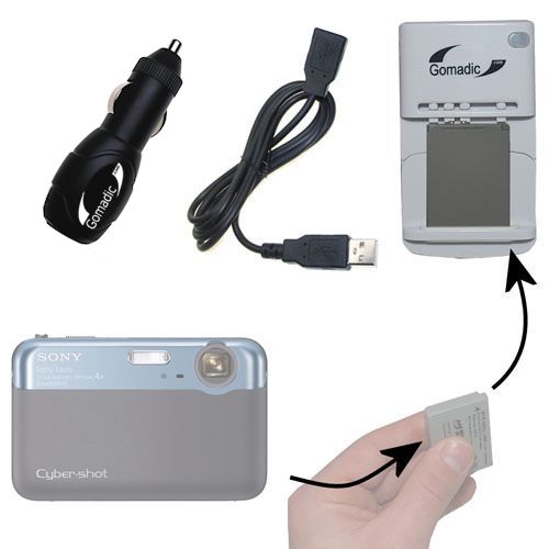 Lithium Battery Fast Charger compatible with the Sony Cyber-shot DSC-J10