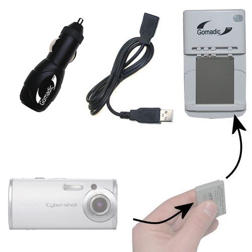 Lithium Battery Fast Charger compatible with the Sony Cyber-shot DSC-L1