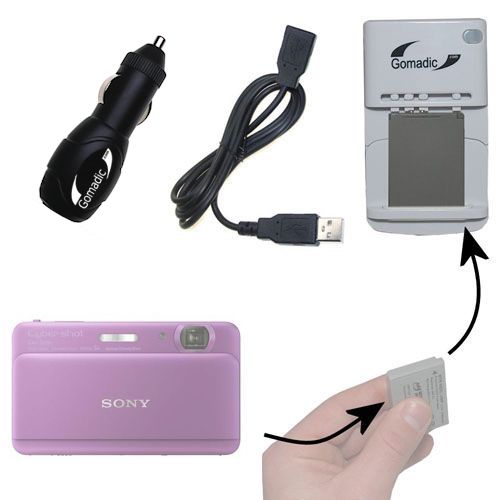 Lithium Battery Fast Charger compatible with the Sony Cyber-shot DSC-P200/R