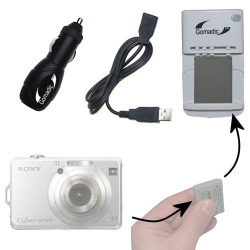 Lithium Battery Fast Charger compatible with the Sony Cyber-shot DSC-P41