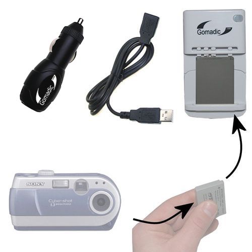 Lithium Battery Fast Charger compatible with the Sony Cyber-shot DSC-P52