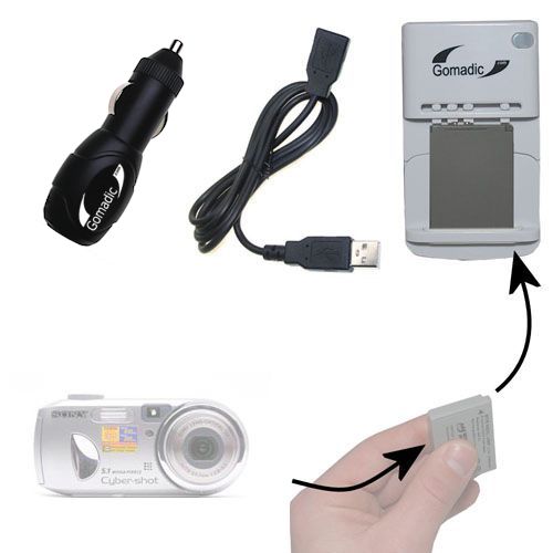 Lithium Battery Fast Charger compatible with the Sony Cyber-shot DSC-P93