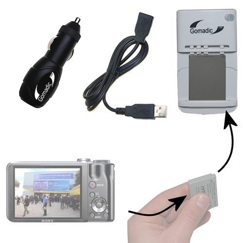Lithium Battery Fast Charger compatible with the Sony Cyber-shot DSC-S2100