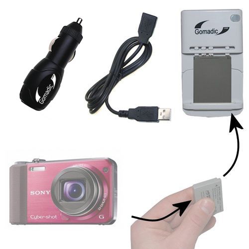 Lithium Battery Fast Charger compatible with the Sony Cyber-shot DSC-TX100V