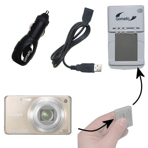 Lithium Battery Fast Charger compatible with the Sony Cyber-shot DSC-W275