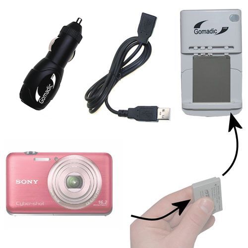 Lithium Battery Fast Charger compatible with the Sony Cyber-shot DSC-WX9