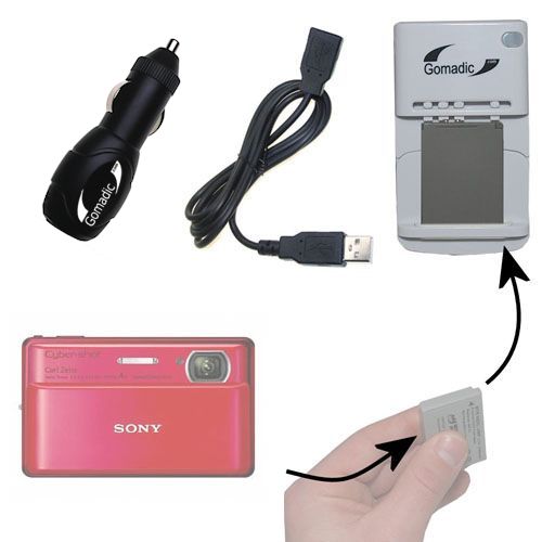 Lithium Battery Fast Charger compatible with the Sony Cyber-shot TX100