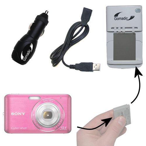 Lithium Battery Fast Charger compatible with the Sony Cyber-shot W310
