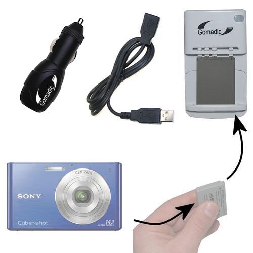Lithium Battery Fast Charger compatible with the Sony Cyber-shot W330